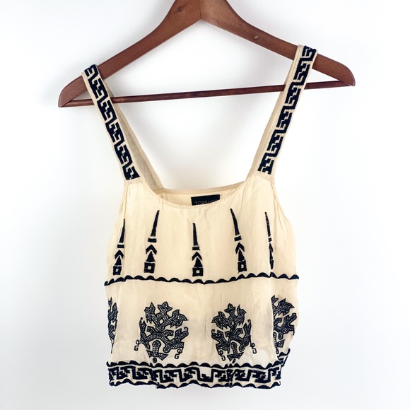 Cream Crop top - Boho Tank Top - Picture 7 of 7